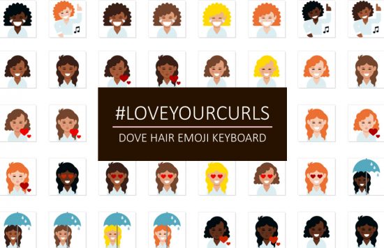 dove love your curls hair emoji keyboard